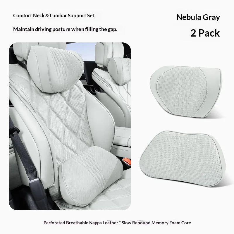 Coussin de Nuque et Soutien Lombaire Voiture Universel — détail du support