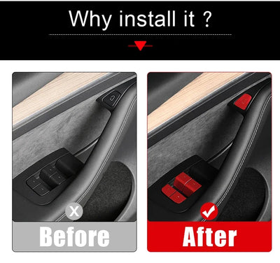 Cache-Boutons Lève-Vitre Tesla Model 3 Model Y 11 Pièces