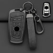 Coque de Clé BMW Alliage Effet Cuir avec Dragonne Série 1 3 5 F20 F30 G20 F10 G30 X3 X4 3 ou 4 Touches