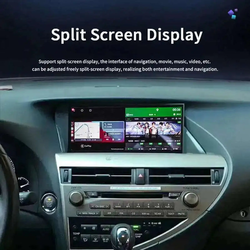 Autoradio Android 14 Écran QLED 12,3 Pouces Lexus RX 270 350 450h 2009-2015 CarPlay Double Système