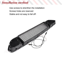 Calandre Ford Mustang 2015-2017 Nid d'Abeille Noir Mat Éclairage LED Style Course