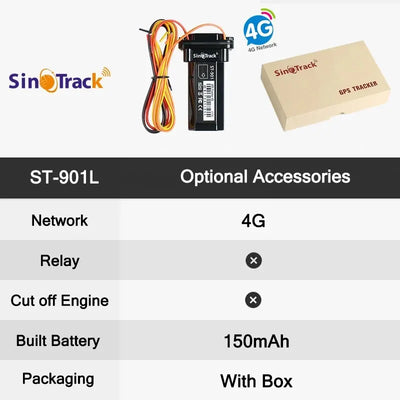 Traceur GPS Voiture SinoTrack ST-901 Temps Réel 4G