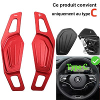 Palettes au Volant Skoda Octavia MK4 Enyaq Karoq Kodiaq Aluminium Grand Format