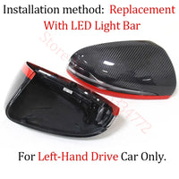 Coque de Rétroviseur Mercedes Classe C W205, E W213, S W222, GLC X253, GLA, GLB, EQA, EQB, EQC en Carbone Véritable, 8 Styles
