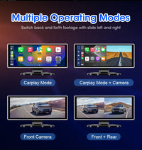 Dashcam 4K Écran CarPlay Sans Fil 11,26 ou 10,26 Pouces Double Caméra