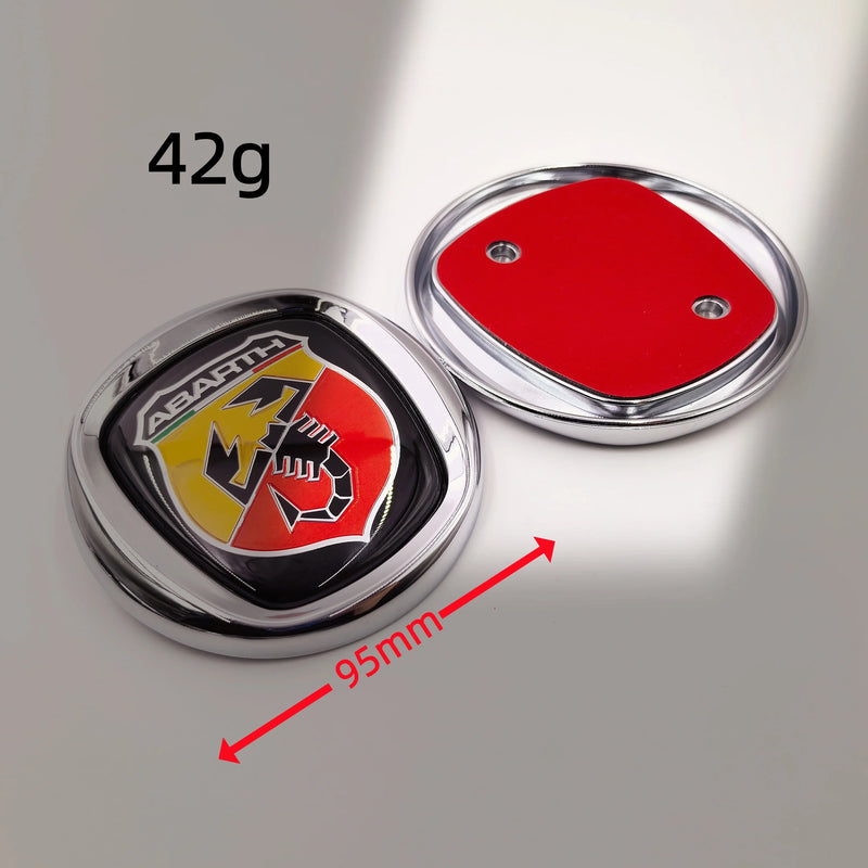 Emblème Fiat 500 Abarth Logo 85 95 100 120 mm pour l'Avant et le Coffre Arrière Autocollant