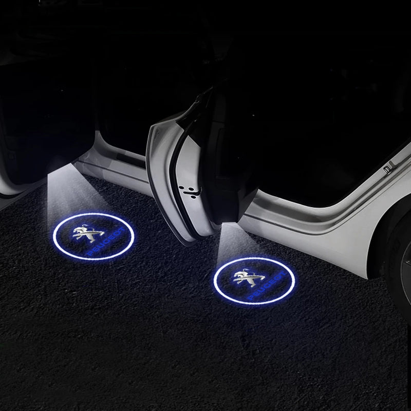 Projecteur Logo Porte Peugeot 407 508 RCZ LED 2 Pièces