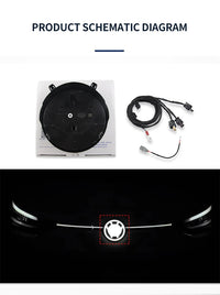 Illuminated logo for Volkswagen ID3, illuminated front emblem, LED logo light, ID3 badge light, illuminated grille logo