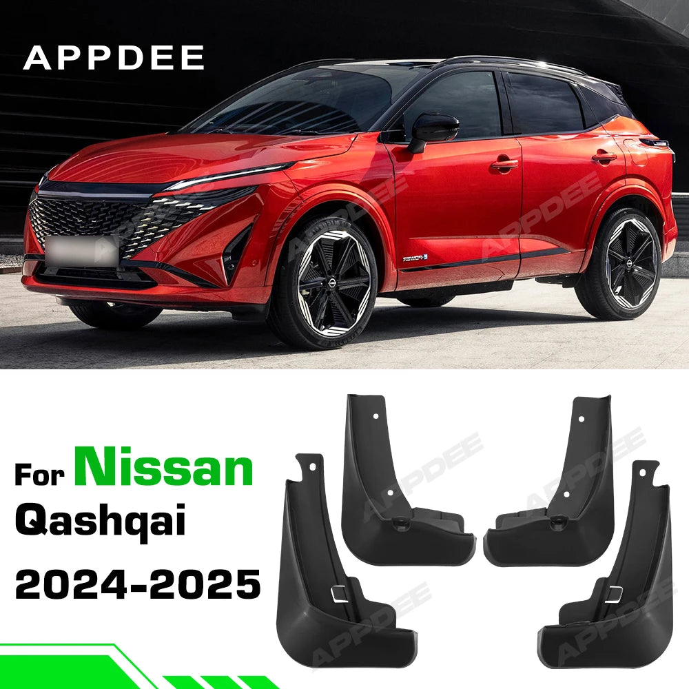 Garde-Boue Nissan Qashqai 2024-2025 Bavettes 4 Pièces