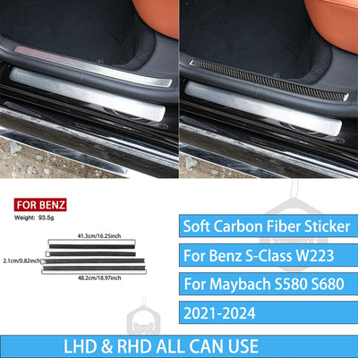 Autocollants Fibre de Carbone Mercedes Classe S W223
