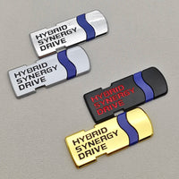 Emblème Hybrid Synergy Drive Métal 3D Toyota Corolla Yaris Auris RAV4 C-HR Noir Chrome Argent Or