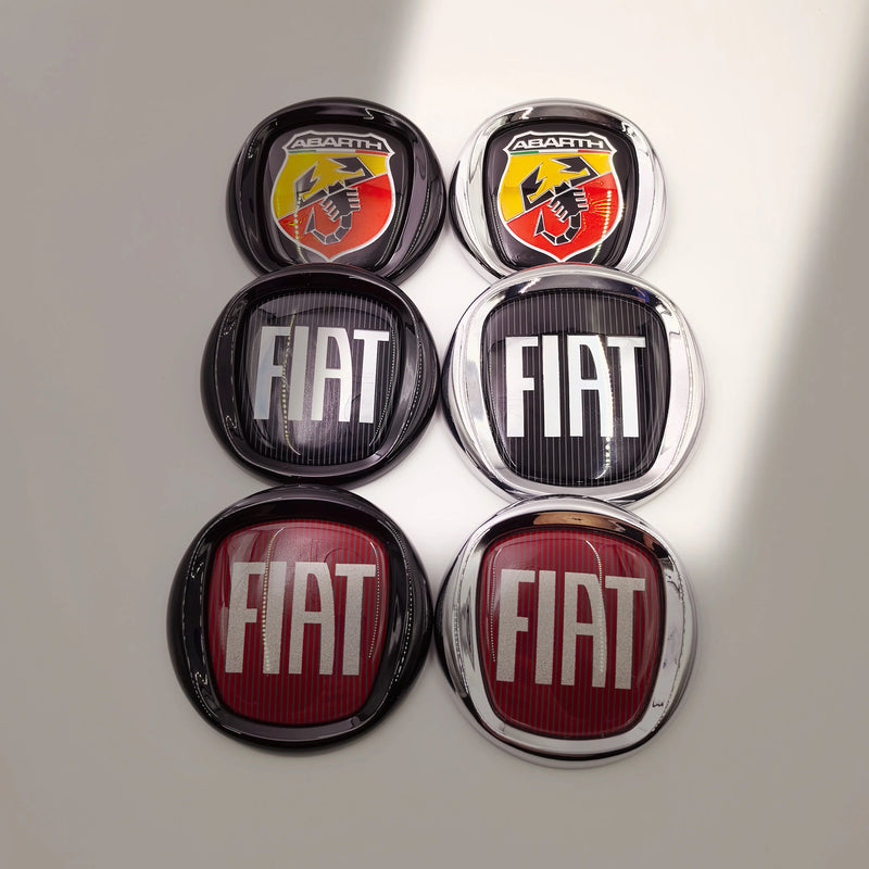 Emblème Fiat 500 Abarth Logo 85 95 100 120 mm pour l'Avant et le Coffre Arrière Autocollant