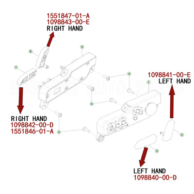 Bouton de Réglage de Siège Tesla Model 3 Y S X