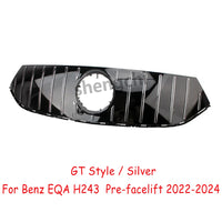 Calandre Mercedes EQA H243 2022-2026 Style GT à Barres Verticales Argent, Avant ou Après Restylage