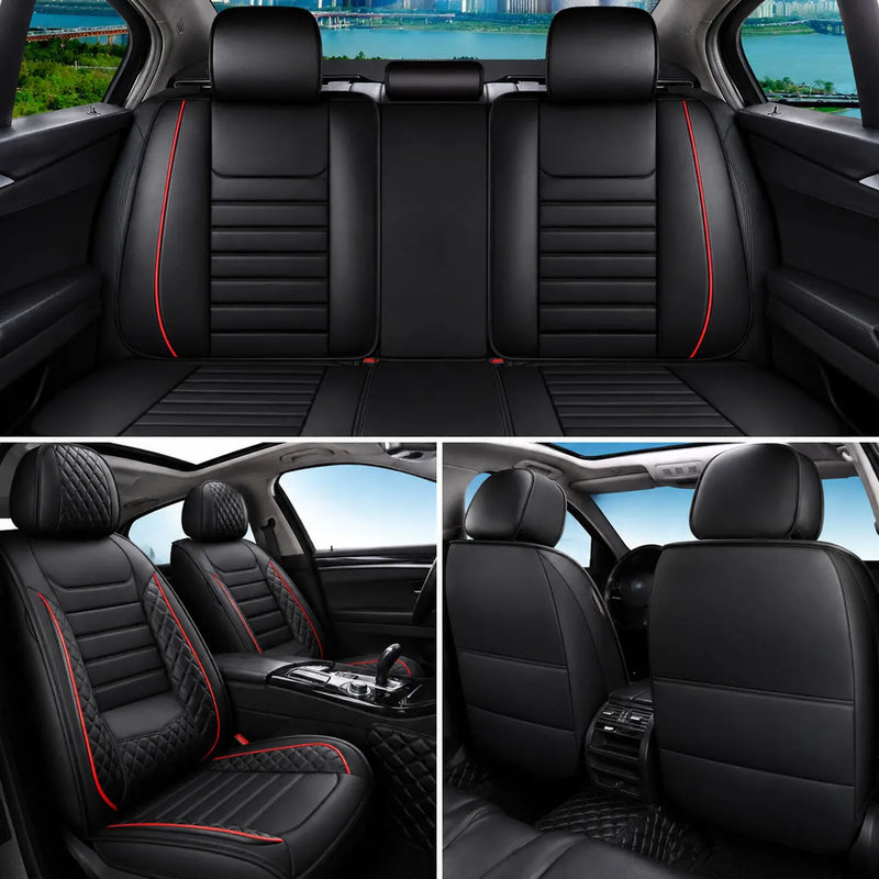 Housse de Siège Auto Volvo XC60 XC40 S60 XC90 EX40 Cuir PU 5 Places Imperméable Compatible Airbag
