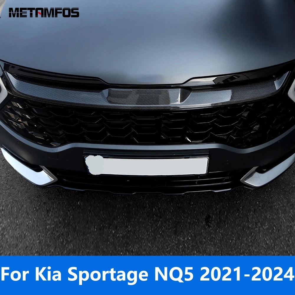 Baguette de Calandre Supérieure Aspect Carbone Kia Sportage NQ5 2021-2024