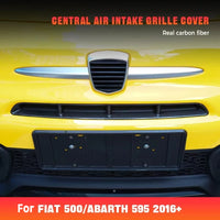 Calandre Centrale Fiat 500 Abarth 595 2016+ Fibre de Carbone Tricolore Noir ou Rouge