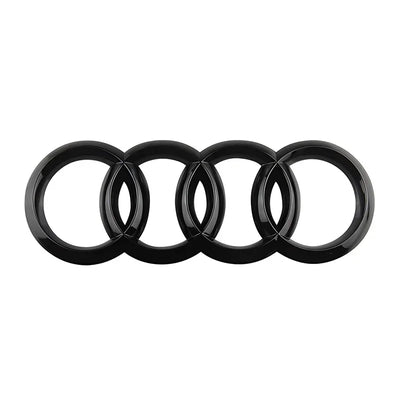 Emblème de Calandre Audi Quatre Anneaux Noir et Argent