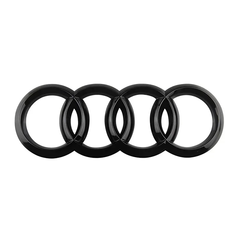 Emblème de Calandre Audi Quatre Anneaux Noir et Argent
