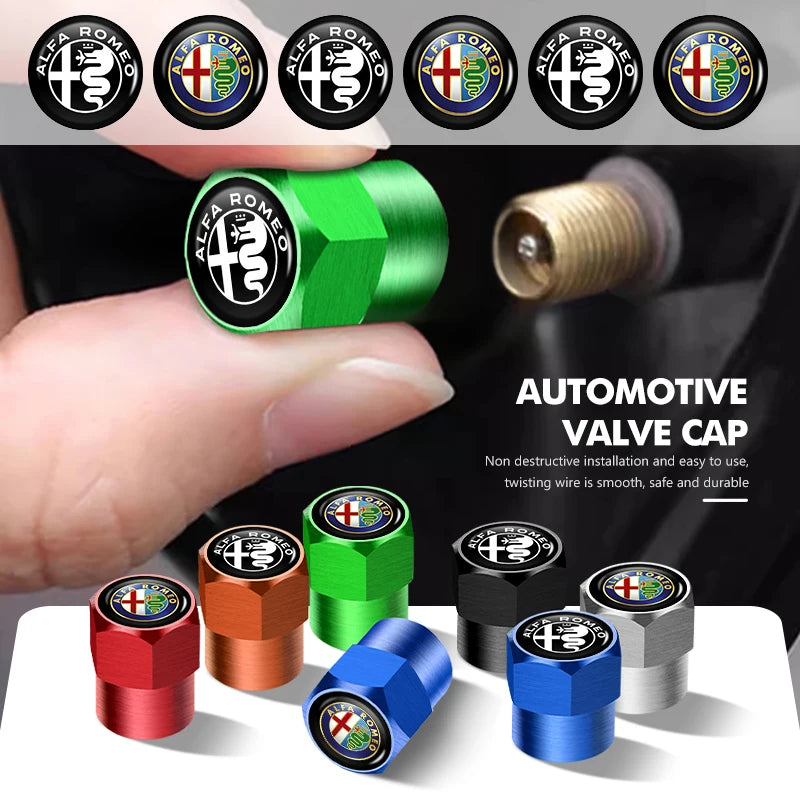 Bouchons de Valve Alfa Romeo Giulia Giulietta Mito Stelvio