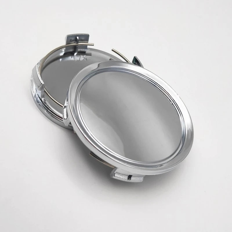 Cache-Moyeux Universels 75mm ABS Noir ou Argent — vue de profil