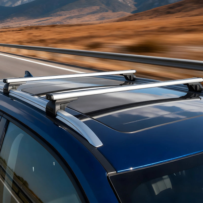 Barres de Toit Universelles Aluminium 120cm Verrouillables
