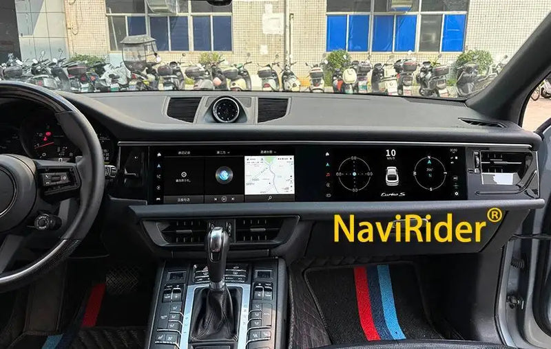 Autoradio Double Écran 12,3 + 12,3 Pouces Porsche Macan 2018-2024 Android CarPlay GPS 4G