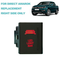 Bouton Interrupteur LED 12V Volkswagen Amarok 2009-2016 — vue de trois quarts
