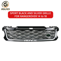Calandre Range Rover Sport L494 2014-2017 Look 2018 Nid d'Abeille Noir Argent