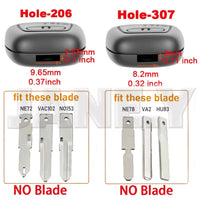 Coque de Clé Peugeot 206 207 307 Citroën C1 C2 C3 C4 2 Touches Boîtier Vide