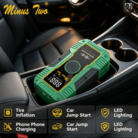 Booster de Batterie 2000A 12V Compresseur d'Air et Lampe LED