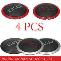 Cache-Moyeux Fiat 500 133mm Anti-Poussière Kit 4