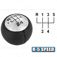 Pommeau de Levier de Vitesse Peugeot 307 308 3008 407 5008 807 et Citroën C3 C4 C8, 5 ou 6 Vitesses, Tête Chromée Cuir PU Noir
