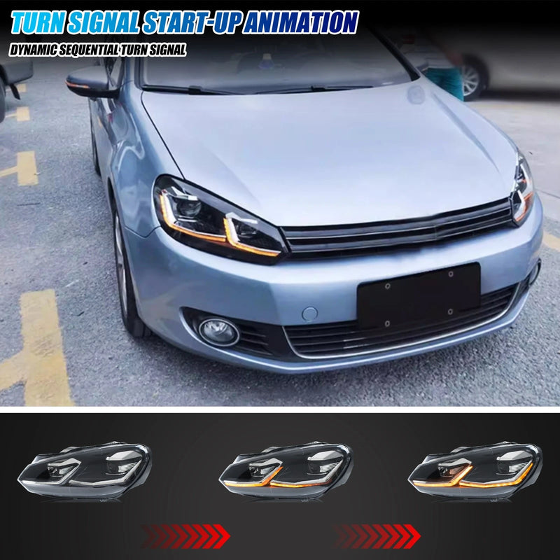 Phares LED Volkswagen Golf 6 2009-2014 — vue de profil