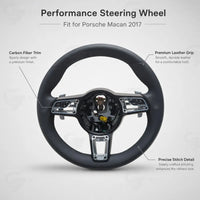 Lederlenkrad für Porsche 911 GT3 Carrera Turbo 718 Macan Cayenne Panamera 970 971 991 95B 958 982 981 9YA 997 987