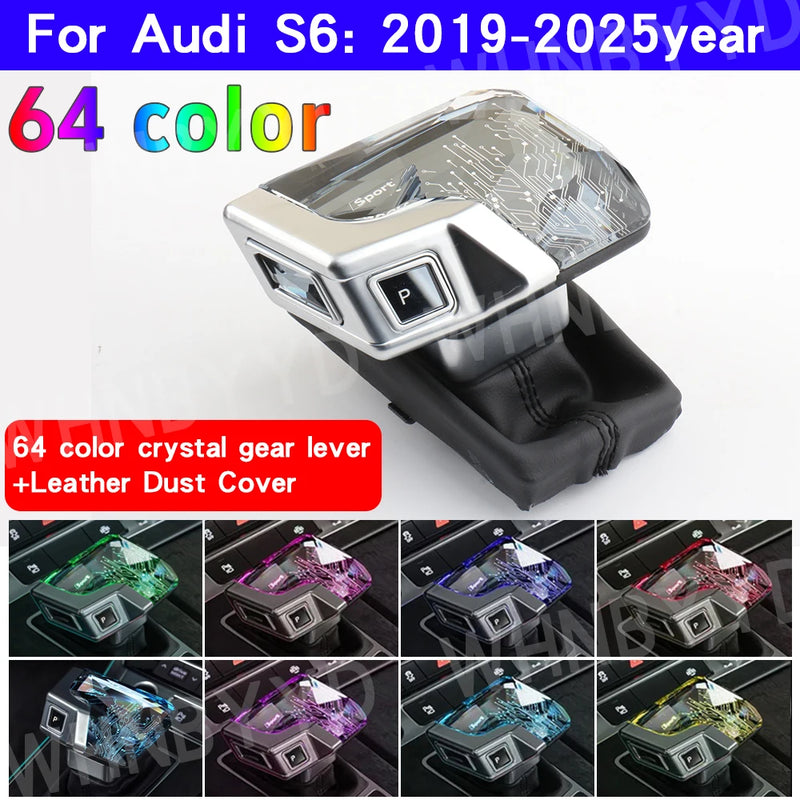 Pommeau de Vitesse Cristal LED Audi A4 A5 A6 Q5 — détail du support