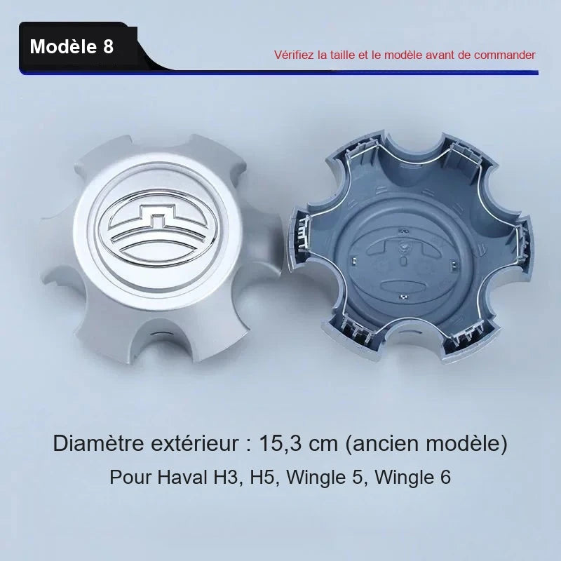 Cache-Moyeux de Roue Great Wall Haval H2 H6 H9 Wingle Voleex 61 mm à 15,3 cm