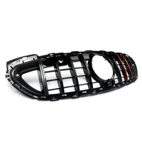 Calandre Panamericana Mercedes Classe C W206 2021-2023 Noir Brillant Barres Rouges Look Carbone