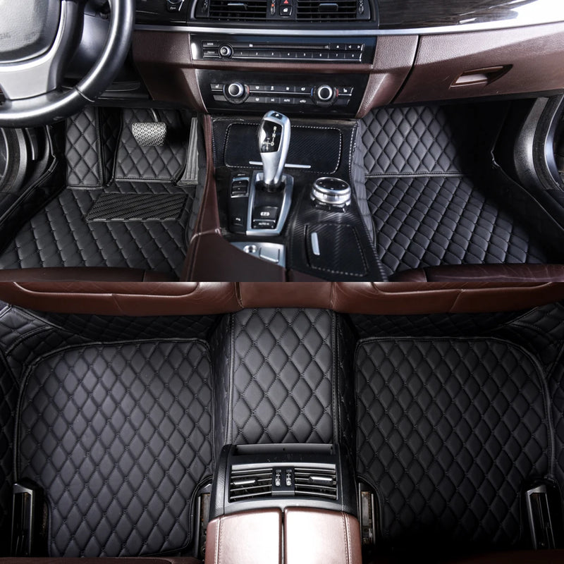 Tapis de Sol Renault Clio 4 2013-2018 Cuir Surpiqué Sur Mesure Jeu Complet Avant et Arrière