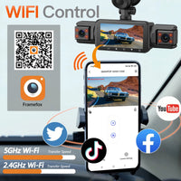 Dashcam 4 Kanäle WLAN 1080P Nachtsicht