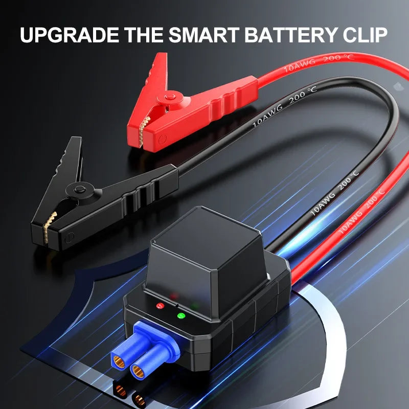 Booster de Batterie Voiture 1500A Compresseur 150 PSI Coque Argent