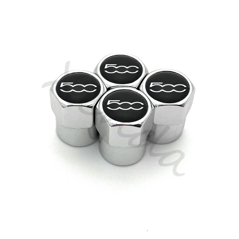 Bouchons de Valve Fiat 500 2007-2015 Alliage Aluminium — vue d'ensemble