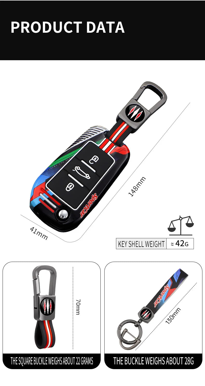 Coque de Protection Clé Peugeot 208 308 408 508 2008 3008 4008 5008 Citroën C3 C4 Cactus C6 C8 Look Sport Rouge ou Noir