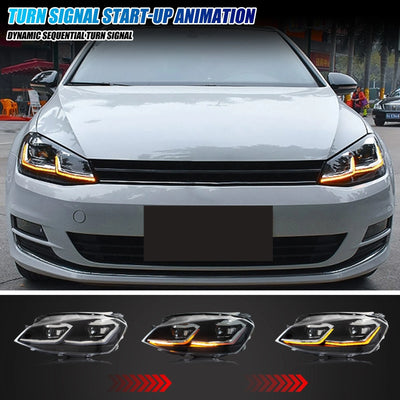 Phares LED Volkswagen Golf 7 MK7 TDI TSI 2013-2017