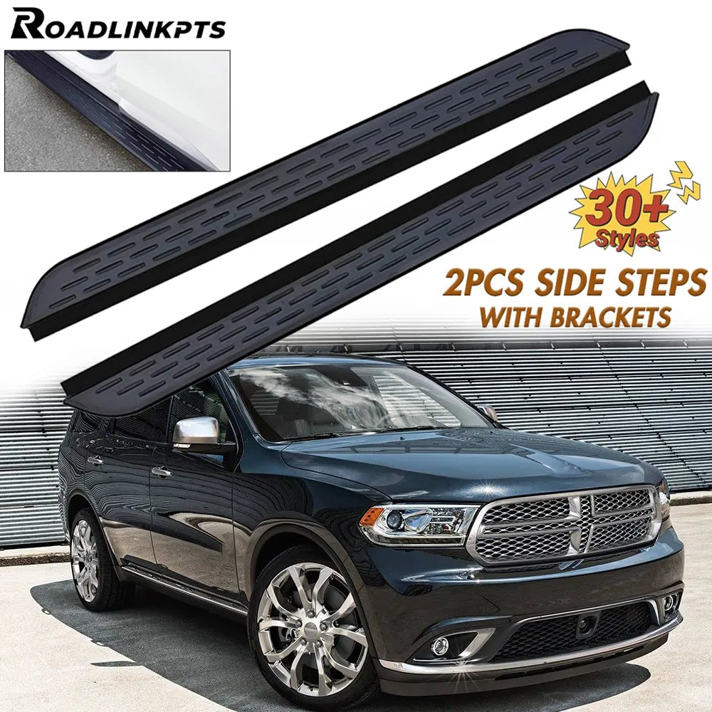 Marchepieds Latéraux Aluminium Noir Dodge Durango 2018-2025