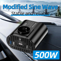 Convertisseur 12V 220V Voiture Allume-Cigare 400 W 500 W USB