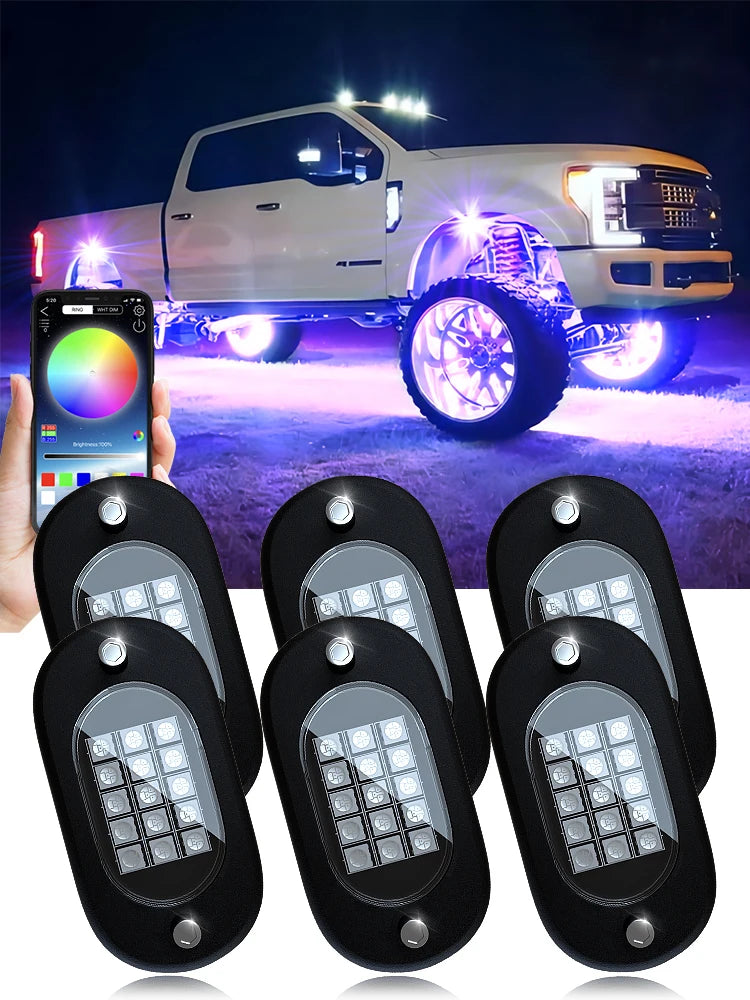 Éclairage d'Ambiance LED Modules RGB Musique Tout-Terrain