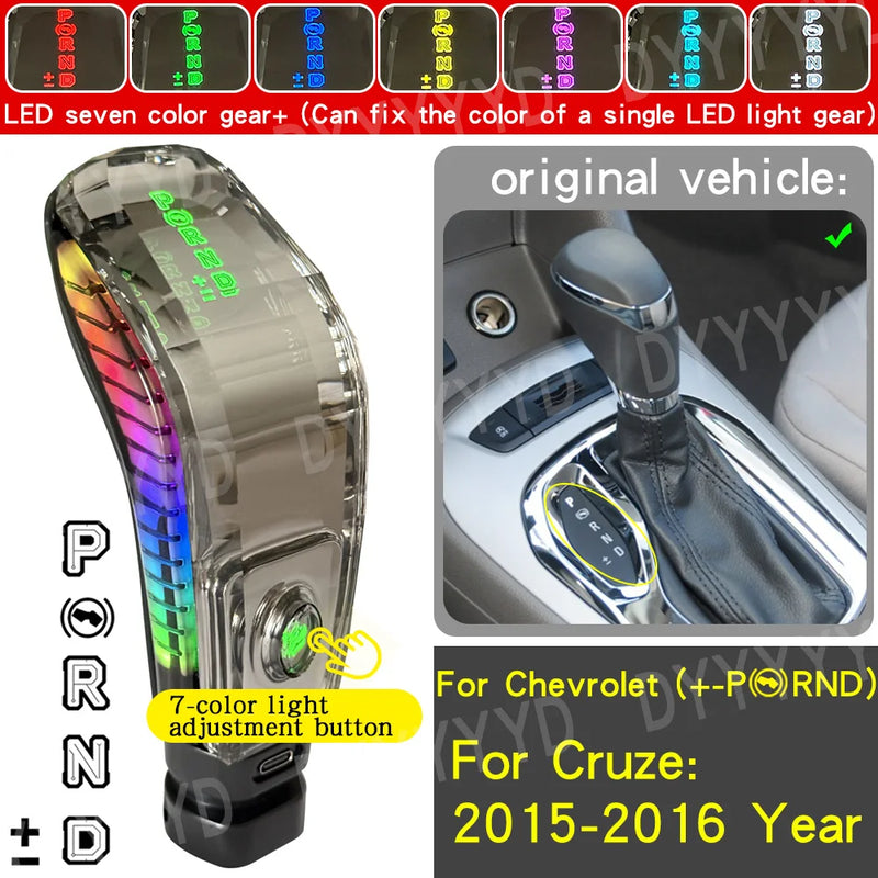 Pommeau de Levier de Vitesses LED Chevrolet Cruze Captiva Orlando — vue en situation
