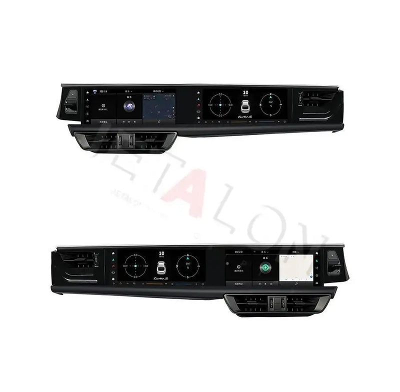 Autoradio Double Écran 12,3 + 12,3 Pouces Porsche Macan 2018-2024 Android CarPlay GPS 4G