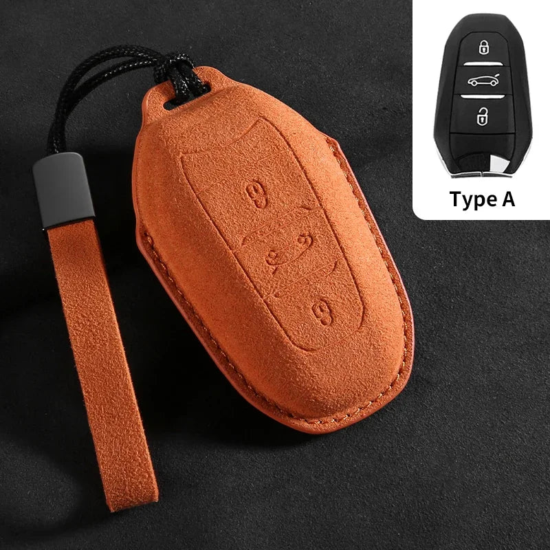 Coque de Clé Peugeot Citroën Suédine Clé Repliable ou Fixe 3 Touches
